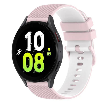 20mm Checkered Two-Tone Silicone Band For Galaxy Watch