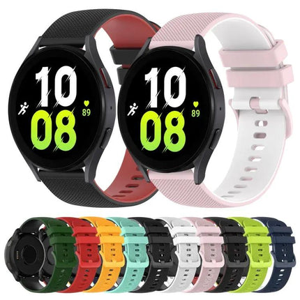 20mm Checkered Two-Tone Silicone Band For Galaxy Watch