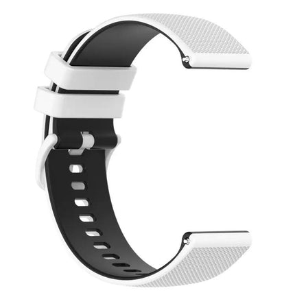 20mm Checkered Two-Color Silicone Watch Band For Samsung