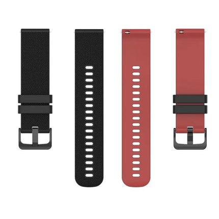 20mm Checkered Two-Color Silicone Watch Band For Samsung
