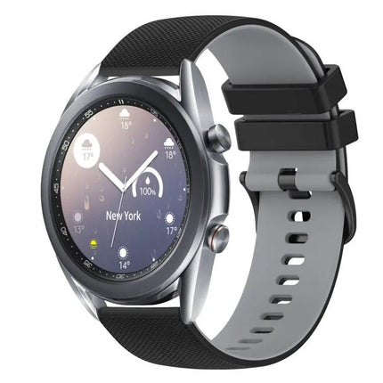 20mm Checkered Two-Color Silicone Watch Band For Samsung