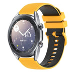 For Samsung Galaxy Watch3 41mm / Yellow+Black