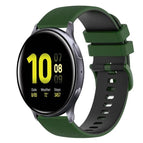 For Samsung Galaxy Watch Active2 40mm / Amy Green+Black