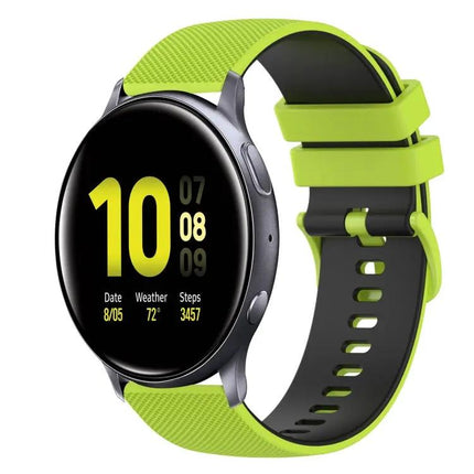 20mm Checkered Silicone Band For Galaxy Active2 40/44mm