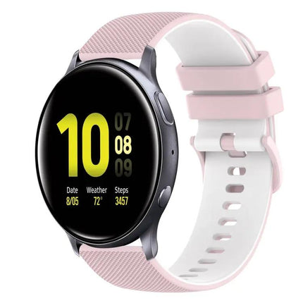 20mm Checkered Silicone Band For Galaxy Active2 40/44mm