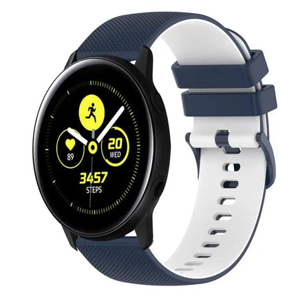20mm Checkered Silicone Band For Galaxy Active2 40/44mm
