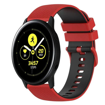 20mm Checkered Silicone Band For Galaxy Active2 40/44mm