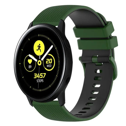 20mm Checkered Silicone Band For Galaxy Active2 40/44mm