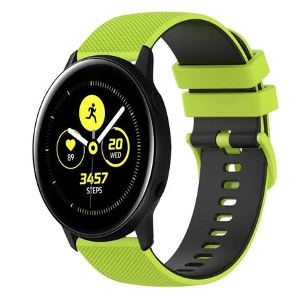 20mm Checkered Silicone Band For Galaxy Active2 40/44mm