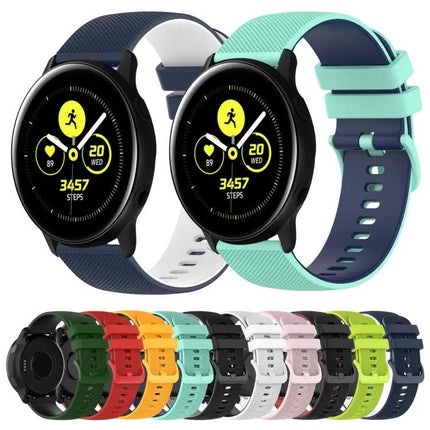 20mm Checkered Two-Color Silicone Band Galaxy Watch 40/42mm