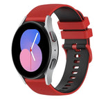 For Samsung Galaxy Watch 42mm / Red+Black