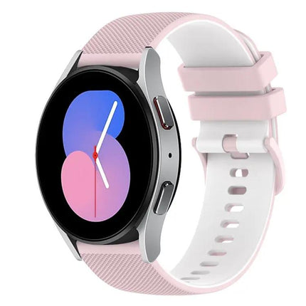 20mm Checkered Two-Color Silicone Band Galaxy Watch 40/42mm
