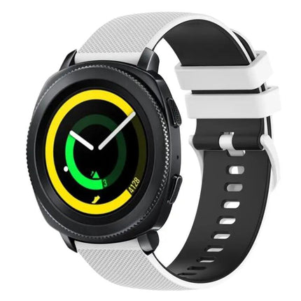 20mm Two-Color Checkered Silicone Watch Band Samsung Gear