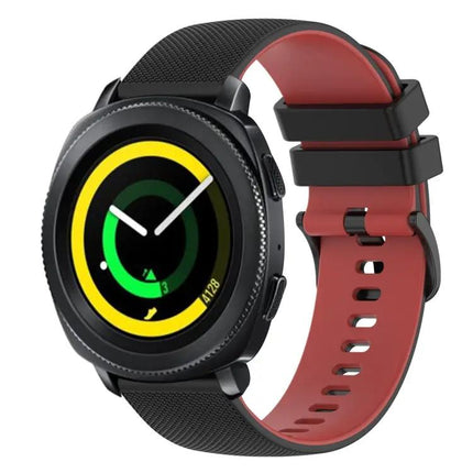 20mm Two-Color Checkered Silicone Watch Band Samsung Gear