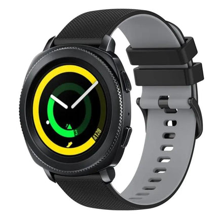 20mm Two-Color Checkered Silicone Watch Band Samsung Gear