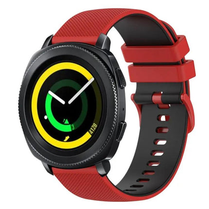20mm Two-Color Checkered Silicone Watch Band Samsung Gear