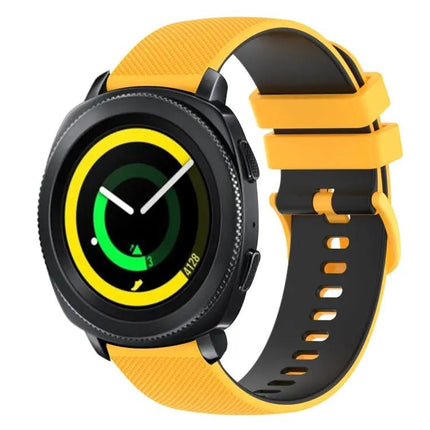 20mm Two-Color Checkered Silicone Watch Band Samsung Gear