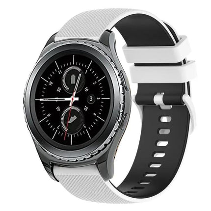 20mm Two-Color Checkered Silicone Watch Band Samsung Gear