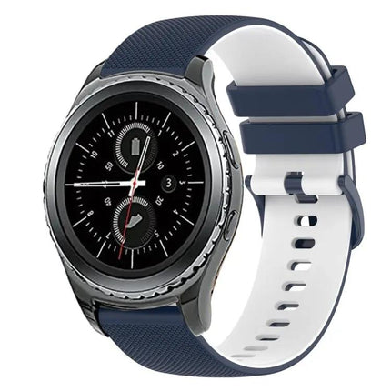 20mm Two-Color Checkered Silicone Watch Band Samsung Gear