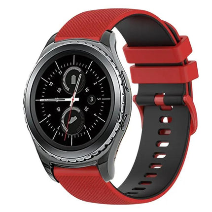20mm Two-Color Checkered Silicone Watch Band Samsung Gear