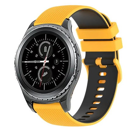 20mm Two-Color Checkered Silicone Watch Band Samsung Gear