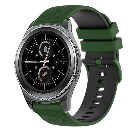 20mm Two-Color Checkered Silicone Watch Band Samsung Gear