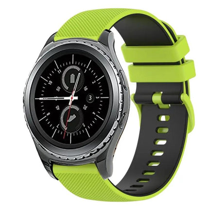 20mm Two-Color Checkered Silicone Watch Band Samsung Gear