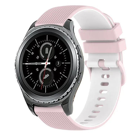 20mm Two-Color Checkered Silicone Watch Band Samsung Gear
