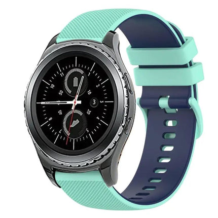 20mm Two-Color Checkered Silicone Watch Band Samsung Gear