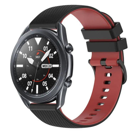 22mm Checkered Two-Color Silicone Band For Samsung 45/46mm