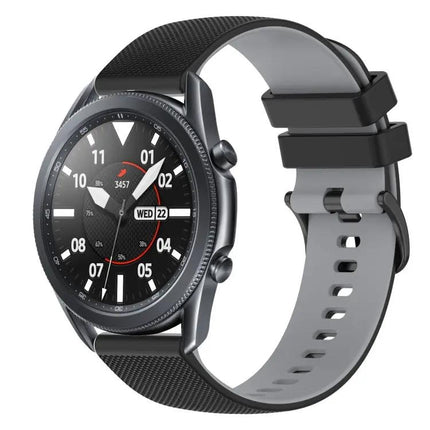 22mm Checkered Two-Color Silicone Band For Samsung 45/46mm