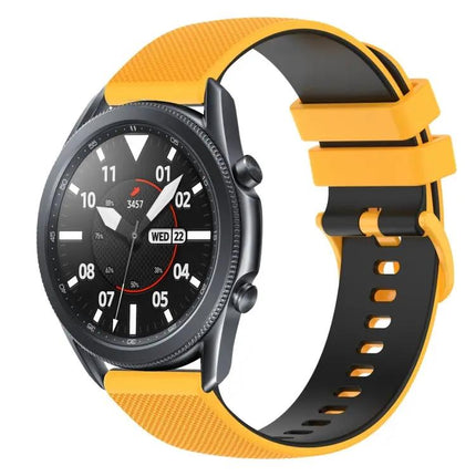 22mm Checkered Two-Color Silicone Band For Samsung 45/46mm