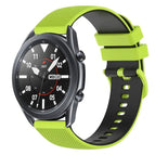 For Samsung Galaxy Watch3 45mm / Lime Green+Black