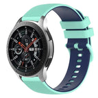 For Samsung Galaxy Watch 46mm / Teal+Blue