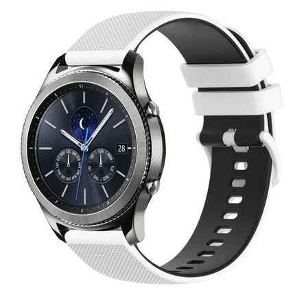 22mm Checkered Two Tone Silicone Watch Band Samsung Gear S3