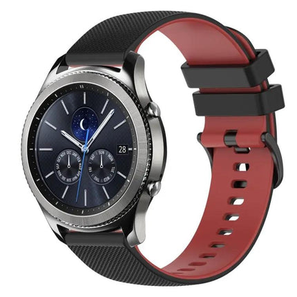 22mm Checkered Two Tone Silicone Watch Band Samsung Gear S3