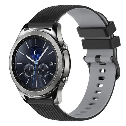 22mm Checkered Two Tone Silicone Watch Band Samsung Gear S3