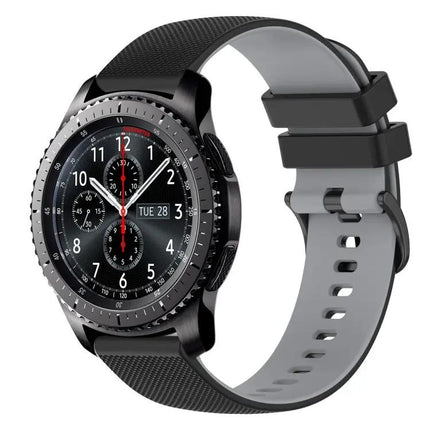 22mm Checkered Two Tone Silicone Watch Band Samsung Gear S3