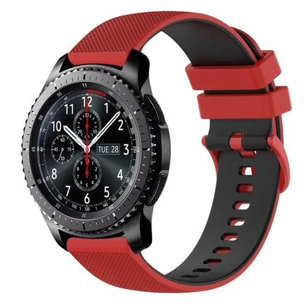 22mm Checkered Two Tone Silicone Watch Band Samsung Gear S3