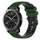 For Samsung Gear S3 Frontier / Amy Green+Black