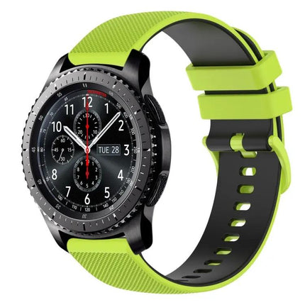 22mm Checkered Two Tone Silicone Watch Band Samsung Gear S3