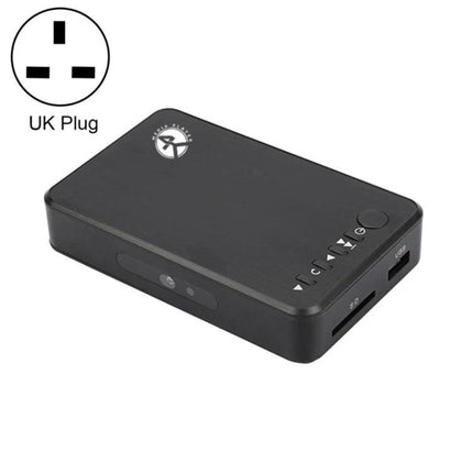Media Player for Automatic Video Looping in Home and Business Use compact black media player for seamless looping, USB and SD slots, UK plug compatible