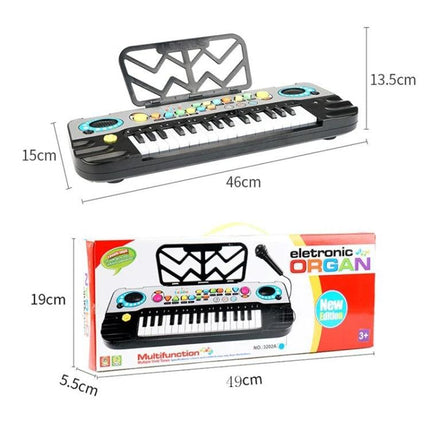 MoFun Keyboard for Children's Everyday Music Learning at Home - 32-key kids electronic piano with stand and packaging, compact practice keyboard