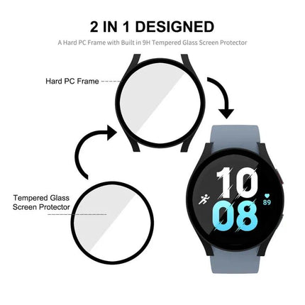 Samsung Galaxy Watch5 44mm ENKAY Full Case With 9H Glass