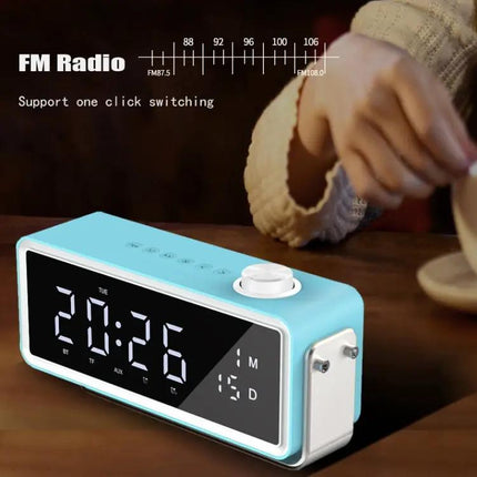 AEC Mirror Alarm Clock With Bluetooth Speaker