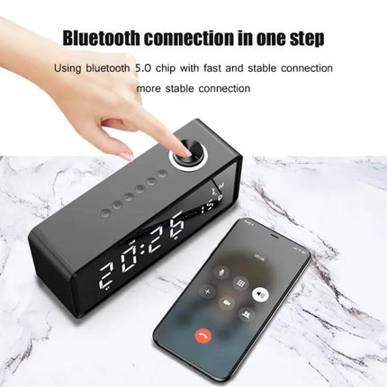 AEC Mirror Alarm Clock With Bluetooth Speaker