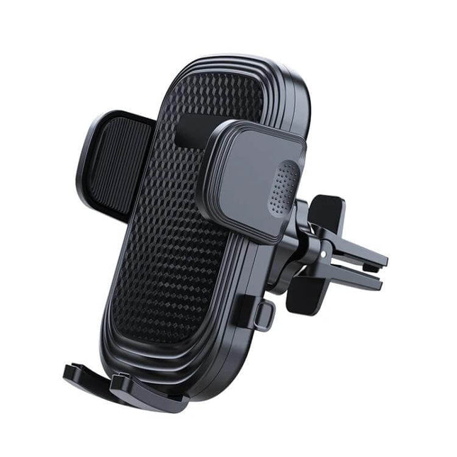Car Phone Holder Air Vent Mount For Hands Free Driving - black quick-release extendable arms car vent phone mount