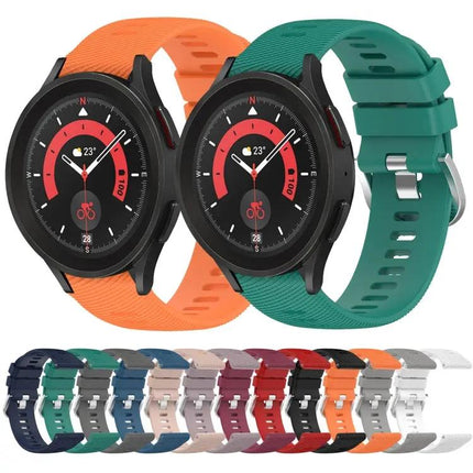 20mm Solid Silicone Watch Band For Samsung Galaxy 45mm/44mm