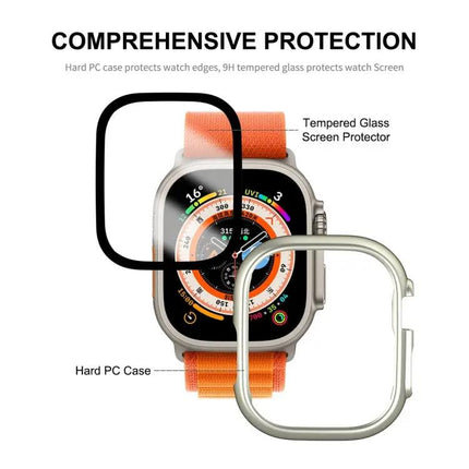 ENKAY 2-In-1 PC Case 9H Tempered Glass Apple Watch Ultra 49mm
