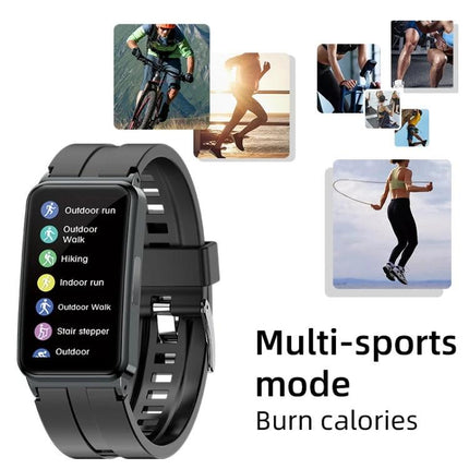 A Smart Watch for Daily Health Tracking in Your Routine showing multi-sports mode, heart rate, blood oxygen, sleep and step monitoring